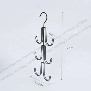 Móc treo mũ, túi, quần áo 3 tầng thép không gỉ đa năng - Tiện lợi, chỉ 29.000₫ | San Shop 6