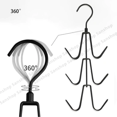Móc treo mũ, túi, quần áo 3 tầng thép không gỉ đa năng - Tiện lợi, chỉ 29.000₫ | San Shop 7