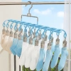 Móc treo phơi quần áo SKJK thép không gỉ 20 kẹp, chống gió không trượt, tiết kiệm không gian - 124.850 VND 4