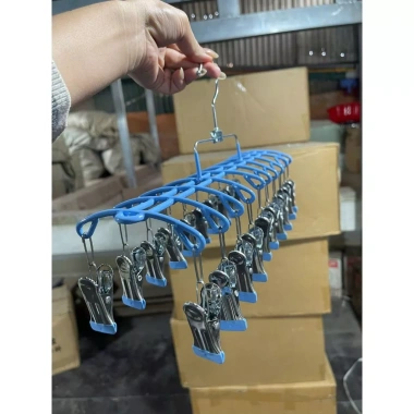 Móc Treo Quần Áo 20 Kẹp Đa Năng Thép Bọc Nhựa Siêu Bền Giá Ưu Đãi 75.000 VNĐ 2