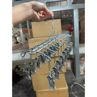 Móc Treo Quần Áo 20 Kẹp Đa Năng Thép Bọc Nhựa Siêu Bền Giá Ưu Đãi 75.000 VNĐ 3