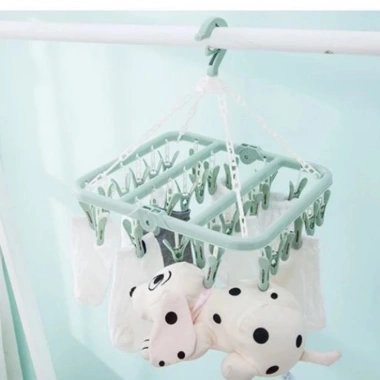 Móc treo quần áo 32 kẹp đa năng gấp gọn tiện dụng giá chỉ 41.000 VND