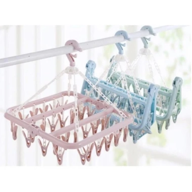 Móc treo quần áo 32 kẹp đa năng gấp gọn tiện dụng - Giá chỉ 42.000đ