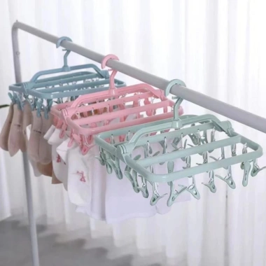 Móc treo quần áo 32 kẹp đa năng gấp gọn tiện dụng - Giá chỉ 42.000đ 3 Móc treo quần áo 32 kẹp đa năng gấp gọn tiện dụng - Giá chỉ 42.000đ 3