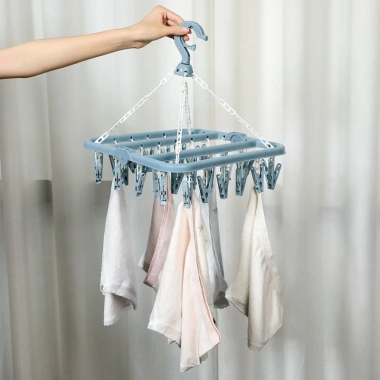 Móc Treo Quần Áo 32 Kẹp Đa Năng JYoohome Nhựa Tiện Lợi Phơi Đồ Trẻ Em Giá 40.000 VND