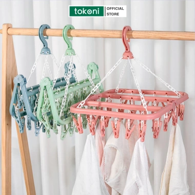 Móc Treo Quần Áo 32 Kẹp Đa Năng JYoohome Nhựa Tiện Lợi Phơi Đồ Trẻ Em Giá 40.000 VND 6 Móc Treo Quần Áo 32 Kẹp Đa Năng JYoohome Nhựa Tiện Lợi Phơi Đồ Trẻ Em Giá 40.000 VND 6
