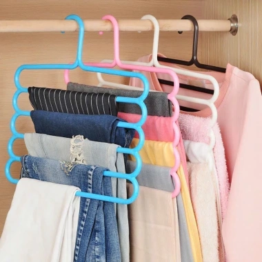 Móc Treo Quần Áo 5 Tầng Gấp Gọn - Tiết Kiệm Diện Tích, An Toàn, Đa Năng, Giá Chỉ 36.000₫