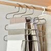 Móc treo quần áo 5 tầng inox chống gỉ thiết kế ziczac - Tiết kiệm không gian