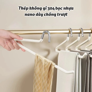 Móc Treo Quần Áo Chống Trượt Cao Cấp – Nhựa Dày Bền, Không Nhăn, 96.000đ