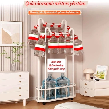 Móc Treo Quần Áo Đa Năng 360 độ Bánh Xe Thép Không Gỉ Sơn Tĩnh Điện - Giá 270K