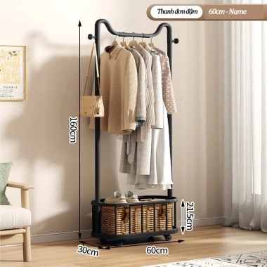 Móc Treo Quần Áo Đa Năng 360 độ Bánh Xe Thép Không Gỉ Sơn Tĩnh Điện - Giá 270K