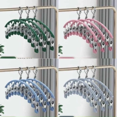 Móc Treo Quần Áo Đa Năng Chống Trượt, Chống Gió, Khóa Thép Chắc Chắn - 30.000₫