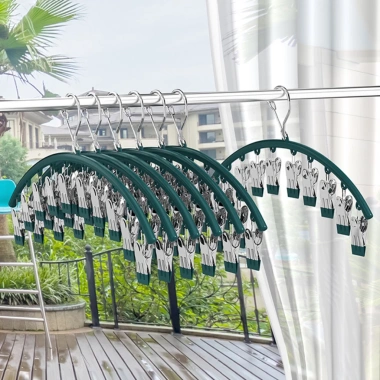 Móc Treo Quần Áo Đa Năng Chống Trượt, Chống Gió, Khóa Thép Chắc Chắn - 30.000₫