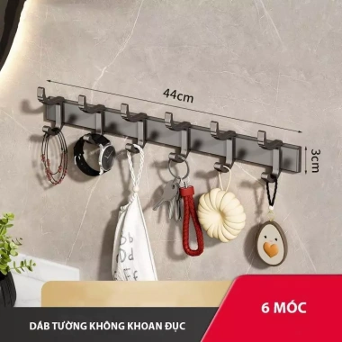 Móc Treo Quần Áo Đa Năng Dán Tường Nhôm Chống Gỉ, Chịu Lực 60kg - Giá 78.000đ