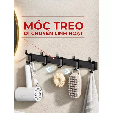 Móc Treo Quần Áo Đa Năng Dán Tường Nhôm Chống Gỉ, Chịu Lực 60kg - Giá 78.000đ