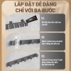 Móc treo quần áo đa năng dán tường nhôm hàng không chống gỉ, chịu 50kg, kèm keo dán UUOY 4
