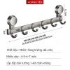 Móc treo quần áo đa năng dán tường nhôm hàng không chống gỉ DL22 chịu lực 10kg 3