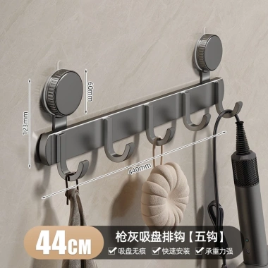 Móc treo quần áo đa năng dán tường nhôm hàng không chống gỉ DL22 chịu lực 10kg 8