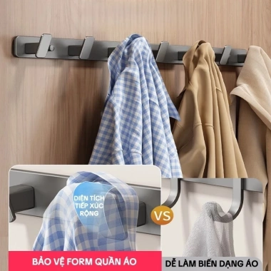 Móc Treo Quần Áo Đa Năng Dán Tường Tiết Kiệm Không Gian Dễ Lắp Đặt Giá 98.000₫ 8