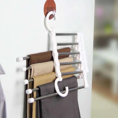 Móc treo quần áo đa năng gấp gọn 5 tầng - Tiết kiệm không gian, chỉ 25.000đ
