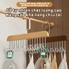 Móc treo quần áo đa năng gỗ tự nhiên 8 móc - Treo áo lót, mũ, túi xách, chỉ 26.000₫ 4