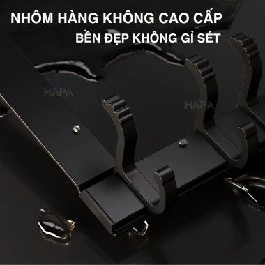 Móc treo quần áo đa năng HAPA nhôm hàng không dán tường không khoan, chịu lực cao, giá chỉ 115.000 VND 2