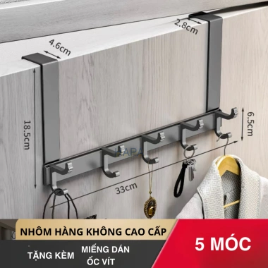 Móc treo quần áo đa năng HAPA nhôm hàng không dán tường không khoan, chịu lực cao, giá chỉ 115.000 VND 8