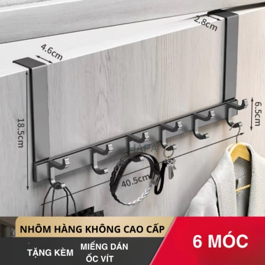 Móc treo quần áo đa năng HAPA nhôm hàng không dán tường không khoan, chịu lực cao, giá chỉ 115.000 VND 9