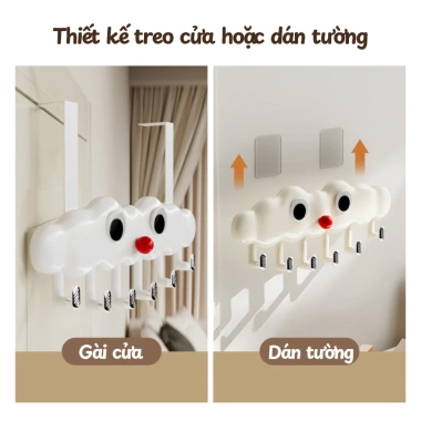 Móc Treo Quần Áo Đám Mây 6 Móc Đa Năng - Dán Tường Không Cần Khoan, Giá Ưu Đãi 111k 3 Móc Treo Quần Áo Đám Mây 6 Móc Đa Năng - Dán Tường Không Cần Khoan, Giá Ưu Đãi 111k 3