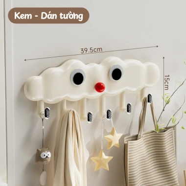 Móc Treo Quần Áo Đám Mây 6 Móc Đa Năng - Dán Tường Không Cần Khoan, Giá Ưu Đãi 111k