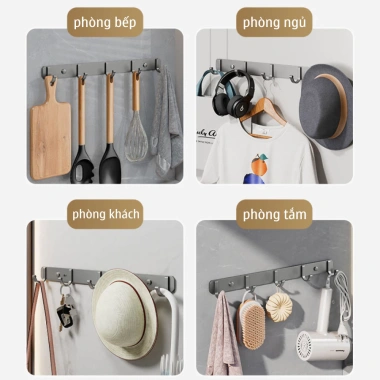 Móc Treo Quần Áo Dán Tường Đa Năng 50KG - Keo Dính Không Khoan, Giá Chỉ 64.680đ | SANHE MALL