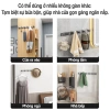 Móc treo quần áo dán tường đa năng 50kg thép carbon, chống gỉ, kèm keo dán & ốc vít - 55.000 2