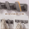 Móc treo quần áo dán tường HIKARI - Hợp kim thép carbon, móc rộng, tải cao EA-66 5