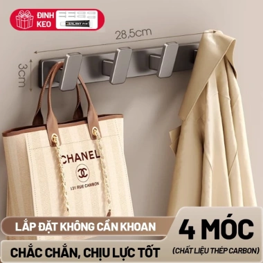 Móc Treo Quần Áo Dán Tường Nhôm Chống Gỉ, Kệ Treo Đồ Đa Năng, Chịu Tải Lớn NiceHome 59.000 10 Móc Treo Quần Áo Dán Tường Nhôm Chống Gỉ, Kệ Treo Đồ Đa Năng, Chịu Tải Lớn NiceHome 59.000 10