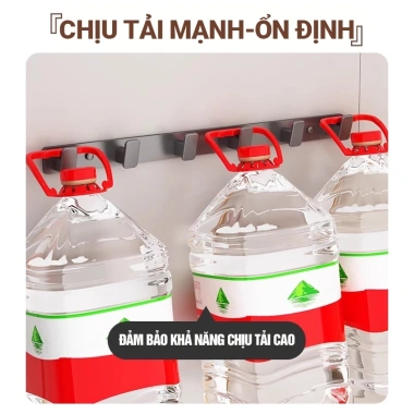 Móc treo quần áo dán tường nhôm hàng không chống gỉ 50kg, tặng keo dán, 59.000₫