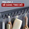 Móc treo quần áo dán tường thép carbon chống gỉ - tặng keo dán, cho nhà bếp, tắm 4