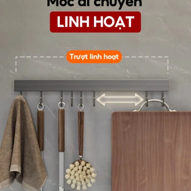 Móc treo quần áo dán tường thép carbon chống gỉ - tặng keo dán, cho nhà bếp, tắm