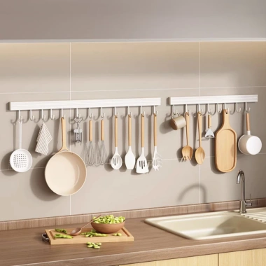 Móc treo quần áo dán tường thép carbon chống gỉ - tặng keo dán, cho nhà bếp, tắm 9 Móc treo quần áo dán tường thép carbon chống gỉ - tặng keo dán, cho nhà bếp, tắm 9