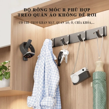 Móc treo quần áo dán tường YUYU - Chất cao cấp, chịu lực tốt, thông minh, chỉ 47.115₫