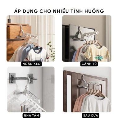 Móc treo quần áo du lịch gấp gọn tiện lợi, giá phơi đa năng cho khách sạn và công tác, chỉ 25.000₫ 5 Móc treo quần áo du lịch gấp gọn tiện lợi, giá phơi đa năng cho khách sạn và công tác, chỉ 25.000₫ 5