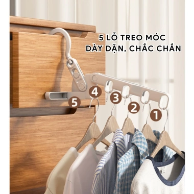 Móc treo quần áo du lịch gấp gọn tiện lợi, giá phơi đa năng cho khách sạn và công tác, chỉ 25.000₫