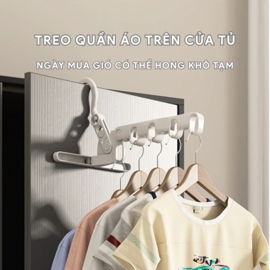Móc treo quần áo du lịch gấp gọn tiện lợi, giá phơi đa năng cho khách sạn và công tác, chỉ 25.000₫
