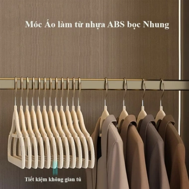 Móc treo quần áo Emomart E2 bọc nhung cao cấp, chống trượt, xoay 360 giá 35.000 2