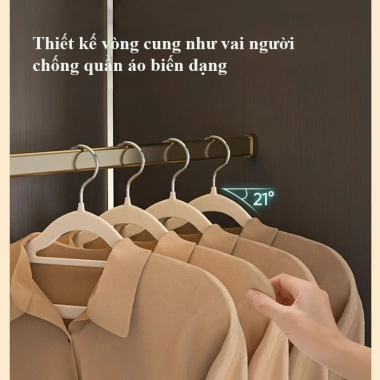 Móc treo quần áo Emomart E2 bọc nhung cao cấp, chống trượt, xoay 360 giá 35.000 8