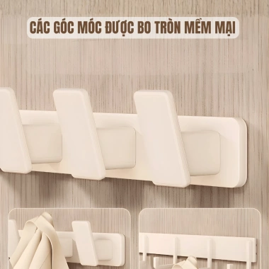 Móc Treo Quần Áo Gắn Tường HIKARI EA-66 - Hợp Kim Thép Carbon Chống Han Gỉ, Móc Rộng, Không Khoan Đúc - Giá 149.000₫