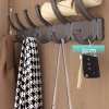 Móc treo quần áo gắn tường HIKARI kim nhôm không khoan, kèm keo dán, chịu lực cao 3