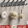 Móc treo quần áo gắn tường HIKARI kim nhôm không khoan, kèm keo dán, chịu lực cao 8