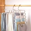 Móc treo quần áo gấp gọn LivingC 5 tầng - Giá phơi tiết kiệm không gian 53.000