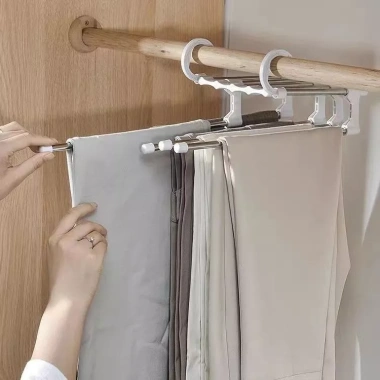 Móc treo quần áo gấp gọn LivingC 5 tầng - Giá phơi tiết kiệm không gian 53.000 6