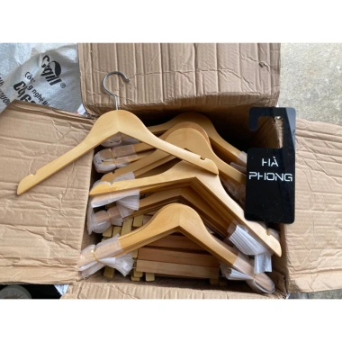 Móc Treo Quần Áo Gỗ Đẹp Cho Người Lớn Nam Nữ - Màu Vàng Sơn PU Giá 12.000 3